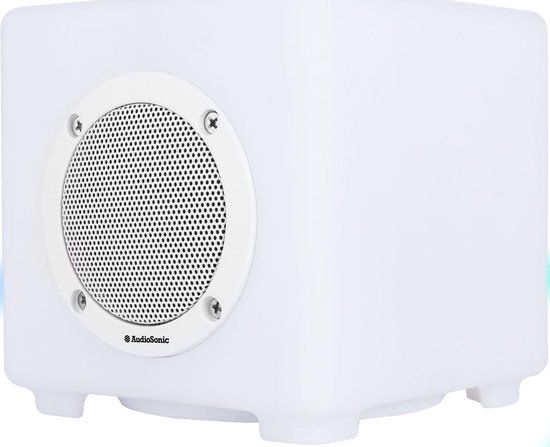 AudioSonic SK-1539 LED Outdoor speaker - Wit - Bluetooth speaker - 10W - IP54