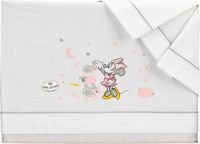 Interbaby Disney Beddengoed Minnie Mouse 70 x 140 cm Katoen Wit/Grijs