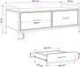 vidaXL Table basse Chêne noir 99,5 x 49 x 41 cm Bois transformé