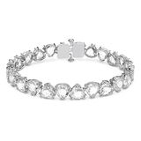 Swarovski Millenia armband, Trilliant-slijpvorm, Wit, Rodium toplaag