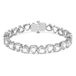 Swarovski Millenia armband, Trilliant-slijpvorm, Wit, Rodium toplaag