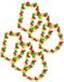 Limburg carnaval krans Hawaii - 6x - rouge/jaune/vert - Accessoires de carnaval