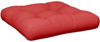 vidaXL Palletkussen 58x58x10 cm stof rood