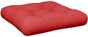 vidaXL Palletkussen 58x58x10 cm stof rood