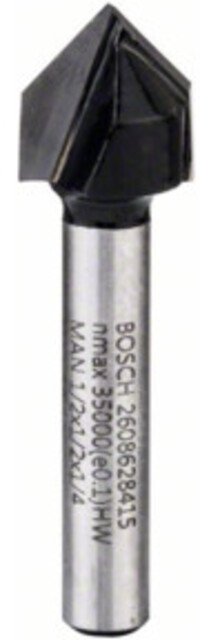 Bosch Bosch V-groeffrees 1/4", D1 12,7 mm, L 12,7 mm, G 45 mm, 90° Aantal:1