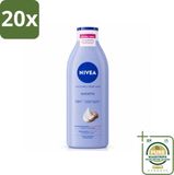Nivea 20 x Smooth Body Milk - Sheaboter - 72 uur Hydratatie - Voor Droge Huid - 400 ml