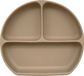 Mabebi - Siliconen verdeelbord met zuignap - Baby eetbord - Kinderbord met vakjes - Vakjesbord - Beige