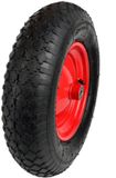 GEKO Rubberwiel - 100 kg draagkracht - Rode velg - Voor kruiwagens en karren