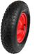 GEKO Rubberwiel - 100 kg draagkracht - Rode velg - Voor kruiwagens en karren