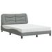 Maison Exclusive lit avec matelas "Hvar", gris clair, 140x200 cm, rembourré