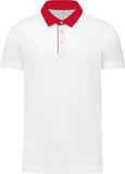 Kariban Tweekleurige herenpolo jersey K260 - White / Red - 3XL