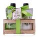 Accentra - doucheset dames cadeauset OLIJF in mooie houten kist - 2-delige verzorgingsset met douchegel en bodylotion - wellness cadeauset voor verjaardagen, Valentijnsdag & Kerst