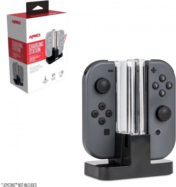KMD Charge Station with USB-C Cable - Nintendo Switch - Zwart