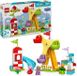 LEGO DUPLO Peppa Pig 10453 Kermis, jeu de construction pour enfants à partir de 2 ans, jouet éducatif avec figurines, une grande roue et un toboggan