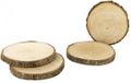 Home Deco Factory Onderzetters voor glazen - boomschijven - 4x stuks - rond - hout