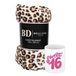 Bellatio Design Sweet 16 set - Fleece plaid/deken luipaard print met Sweet 16 mok
