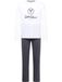 Carlo Colucci Pyjama lang ' Ferretti ' grijs / wit