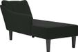 vidaXL Chaise longue met rechterarmleuning fluweel zwart