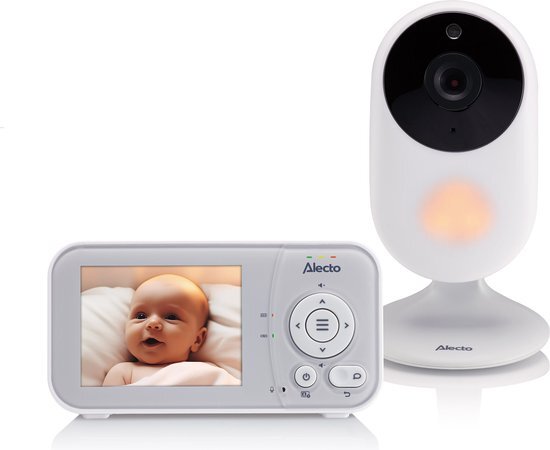 Alecto Babyfoon met Camera - 2,8" scherm - 19 uur stand-by tijd - DVM2028 - Wit