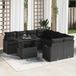Maison Exclusive - Ensemble de jardin 9 pièces, ensemble de salon en polyrotin noir