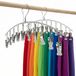 Sèche-chaussettes en acier inoxydable avec 10 pinces, idéal pour gagner de la place. Lot de 2