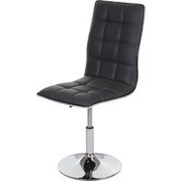 Générique HWC-C41 Set van 2 eetkamerstoelen, keukenstoel, in hoogte verstelbaar draaibaar, kunstleer MVG-gecertificeerd ~ grijs