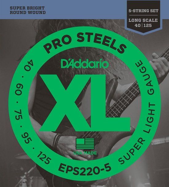 D'ADDARIO EPS220-5 snaren voor 5-snarige elektrische basgitaar