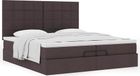Maison Exclusive - Cadre de lit ottoman avec matelas brun foncé 200 x 200 cm textile