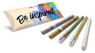 Pentel Arts Kerstpakket 5 stuks: 2x Metallic Lakmarker Goud/Zilver, 2x Metallic Gelroller Groen/Rood, Geel/Groen, 1x Pastel Gelroller Wit