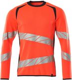 Mascot Accelerate Safe Sweatshirt 19084-781 - hi-vis rood/donkermarine - XL