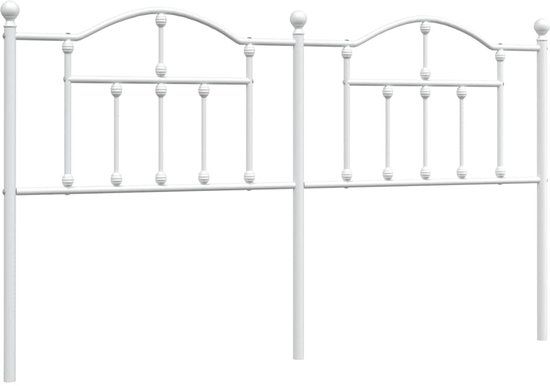 vidaXL Hoofdbord Metaal Wit 180 cm