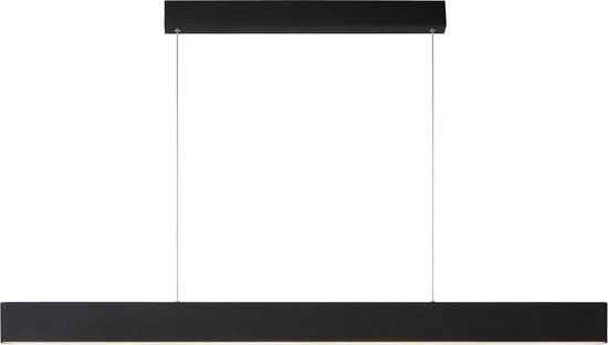 Lucide RAYA LED Hanglamp - Zwart - Dimbare LED - 36W - 2700K - Rechthoekig