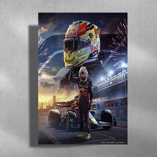 Max Verstappen Metalen Poster 40x60cm - Saudi Arabian GP - Formule1