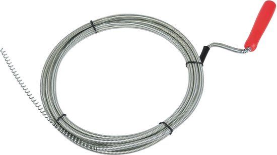 Brüder Mannesmann Bruder Mannesmann Rioolveer gootsteenontstopper - metaal - 3 meter - dia 6 mm - ontstoppingsveer