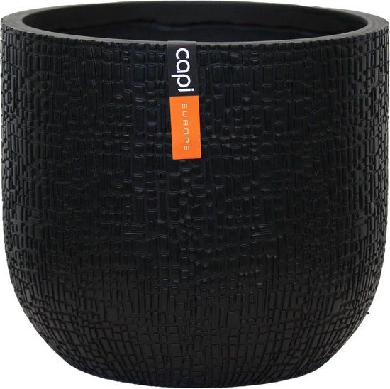 Capi Europe Bloempot bol Skin 24x21 Antraciet