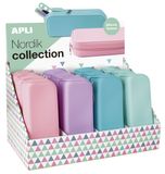 APLI Kids 17408 Schooletui - Blauw, Groen, Zacht Paars, Roze