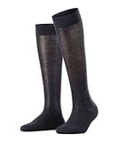 FALKE Sensitive London drukvrije comfort tailleband katoen kniekousen dames blauw - maat 39-42