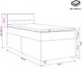 vidaXL Boxspringbed met matras, donkergrijs, 80 x 200 cm, stof