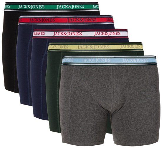JACK & JONES PLUS SIZE JACK&JONES JACFAZE SOLID TRUNKS 5 PACK BTS PLS Navy Blazer Effen 95% katoen 5% elastaan Boxershorts Mannen 4XL