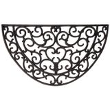 Esschert Design RB04 Halfronde Rubberen Deurmat - Zwart