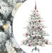 vidaXL - Kunstmatige - Hinged - Kerstboom - Wit - 150 - cm - PVC - en - Staal