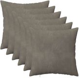 vidaXL Kussensloop 6 pcs Heerlen Lichtgrijs 40 x 40 cm Fluweel