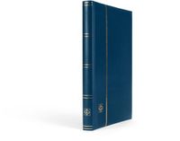 Comfort LEUCHTTURM Luxe insteekalbum postzegels Comfort S 32 zwarte bladzijden - blauwe kaft