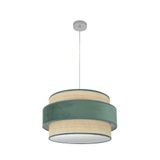 PRENDELUZ Hanglamp, 2 x E27, chroom/natuurgroen, 50 x 50 cm