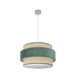 PRENDELUZ Hanglamp, 2 x E27, chroom/natuurgroen, 50 x 50 cm