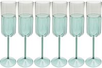 Kare Design Duetto Champagneglazen (6 stuks) - Groen Glas