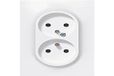 Legrand LEG91333 Neptune dubbel stopcontact met aarde, 3680 W, 230 V, wit