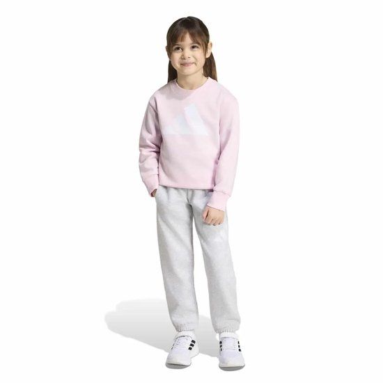 Adidas Essentials Joggers Set Wit, Roze 6-7 Jaar Kinderen