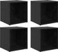 VidaXL Ensemble de meubles TV 4 pcs bois d'ingénierie noir