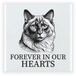 Bellatio Decorations Herdenking cadeau tegel kattenliefhebber - Balinees kat/poes - zwart/wit - keramiek - 15 cm